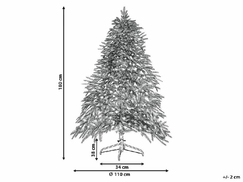 Vianočný stromček 180 cm Mieza (biela)