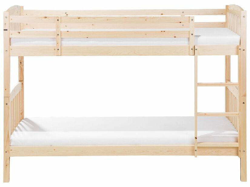 Poschodová posteľ 90 cm REWIND (s roštom) (svetlé drevo)