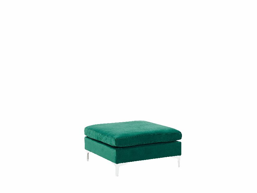 Rohová sedačka EVENA (zelená) (pre 5 osôb) (s taburetkou) (L)
