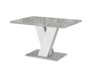 Konferenčný stolík Mabea (biela + kameň)
