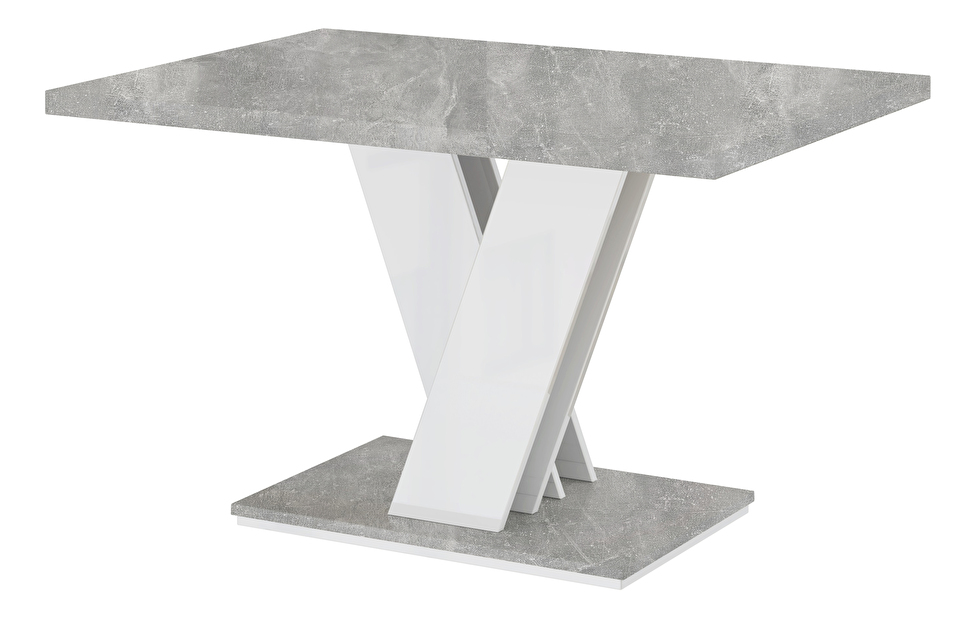 Konferenčný stolík Mabea (biela + kameň)