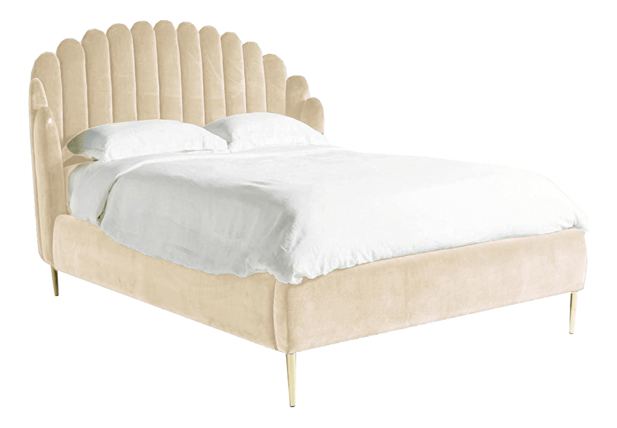 Manželská posteľ 180 cm Krilsa (béžová) (s roštom)