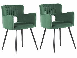 Set 2 ks jedálenských stoličiek Shelba (zelená) 