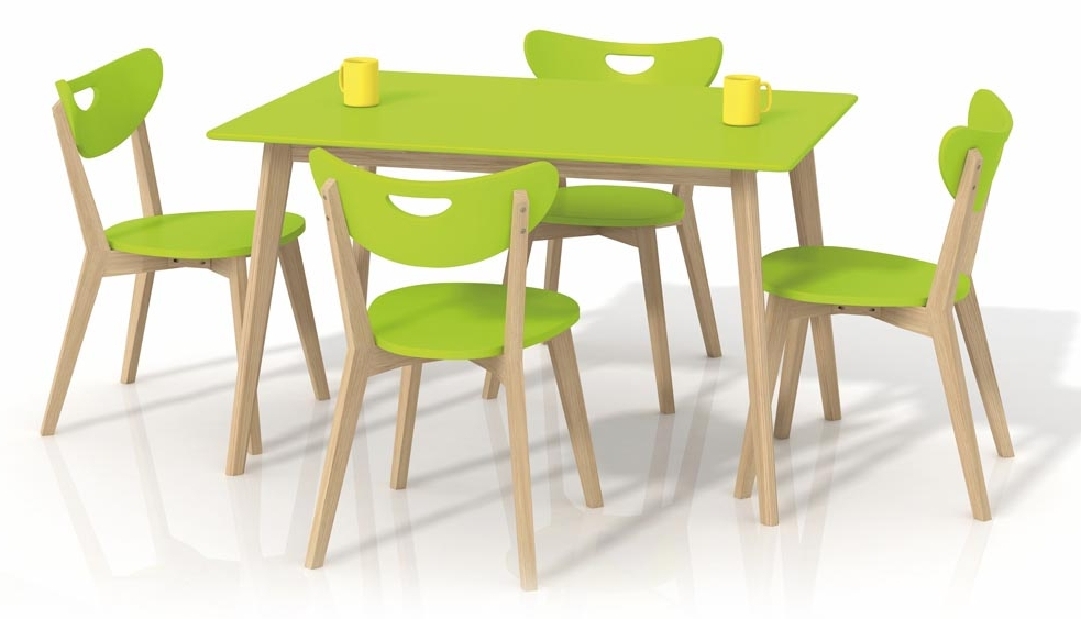 Jedálenský stôl Lorrita limetka (pre 4 osoby)