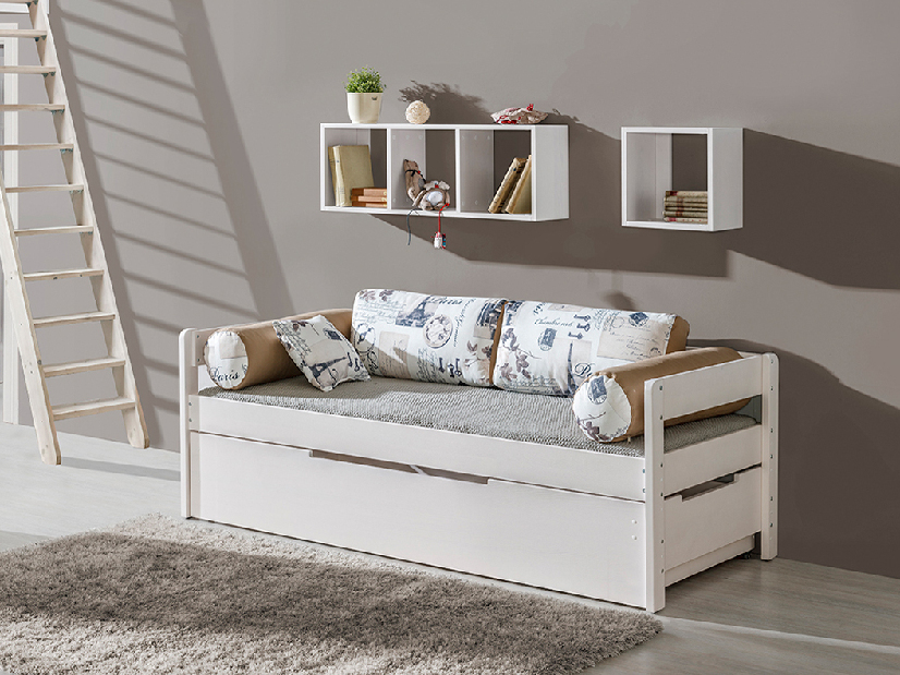 Jednolôžková posteľ 90 cm Balos (s roštom a úl. priestorom)