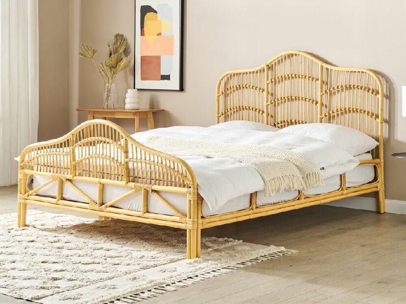 Manželská posteľ 160 cm Dori (svetlé drevo) (s roštom)