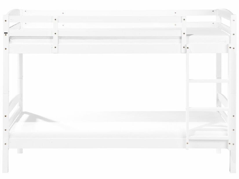 Poschodová posteľ 90 cm RESPOND (s roštom) (biela)