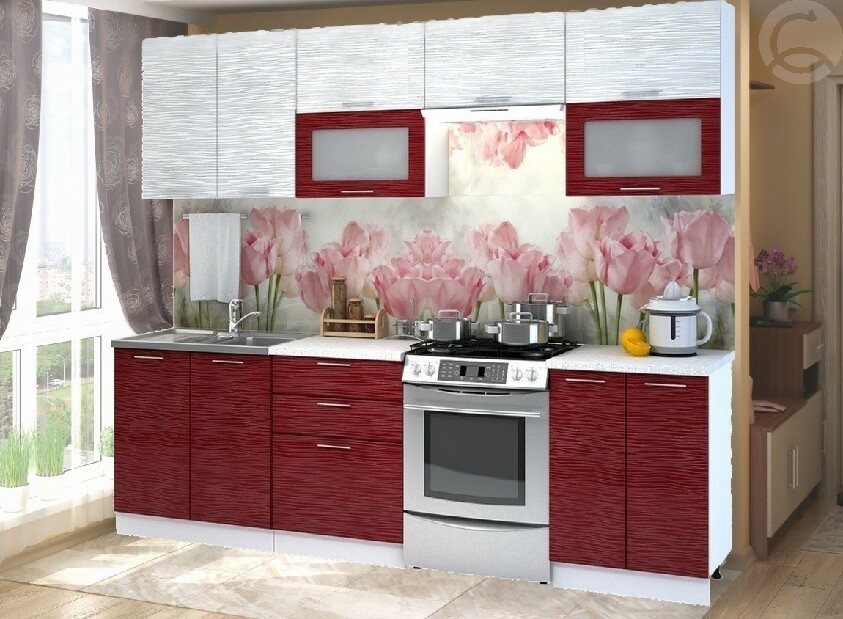 Kuchyňa 260 cm Valeria (červená) *výpredaj