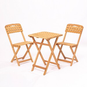 Súprava záhradného stola a stoličiek (3 kusy) Mackenzie (hnedá)