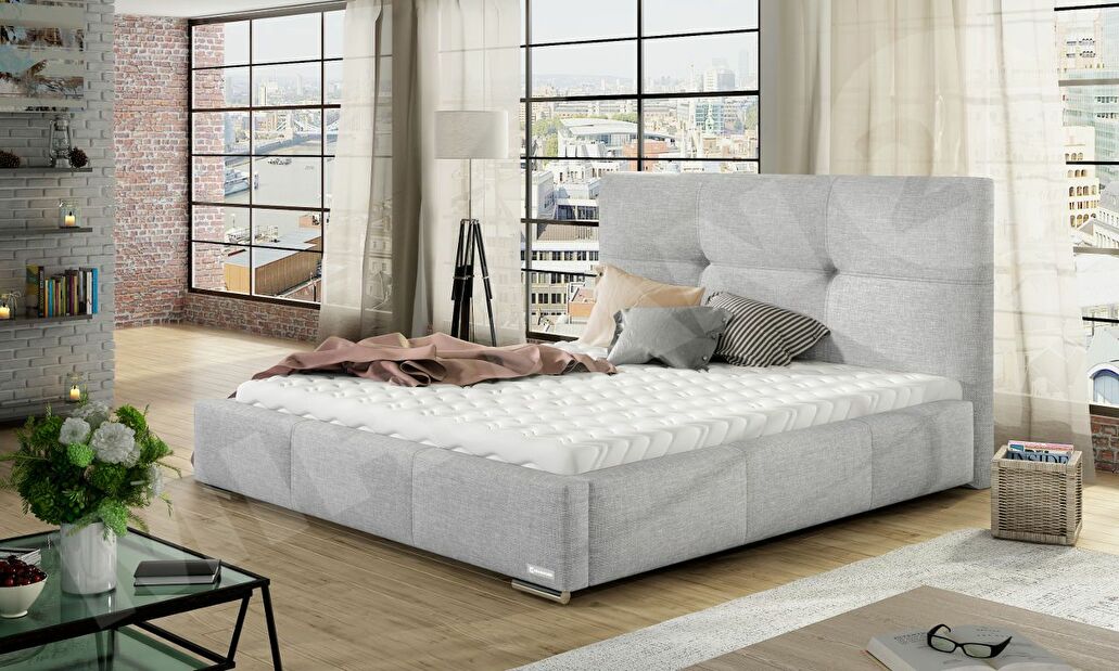 Manželská posteľ 140 cm Trevi (s úložným priestorom a matracom) *výpredaj
