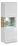Závesná vitrína vysoká Tamie Typ 07 (lesklá biela + dub sanremo) (P)