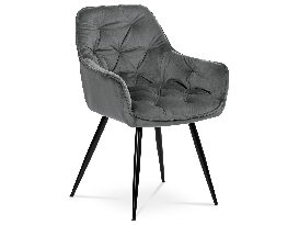 Jedálenská stolička Charli-GREY4 (sivá + čierna)