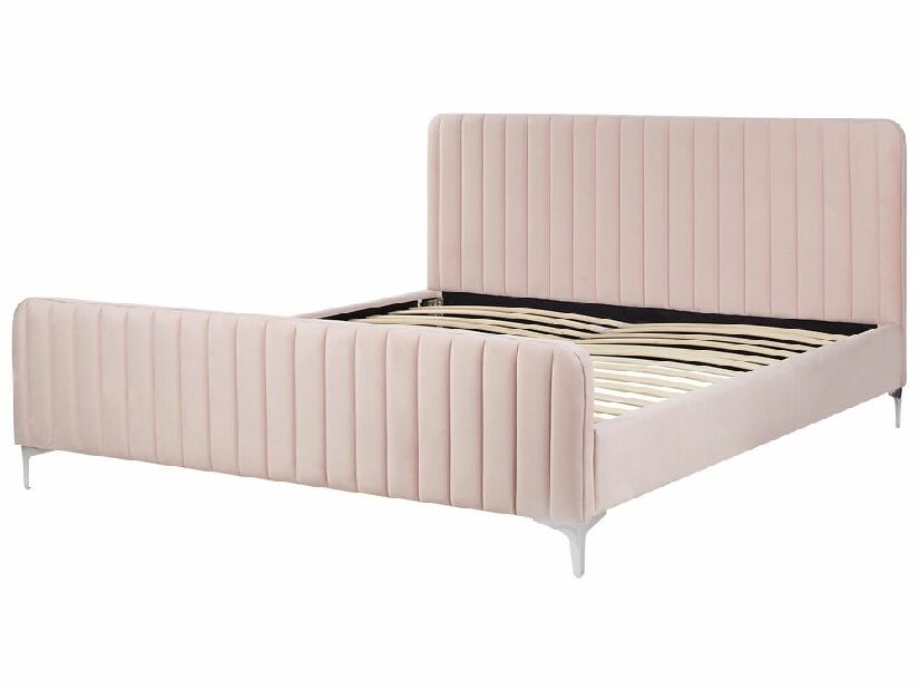 Čalúnená posteľ 180x200 cm Laraine (ružová) (s roštom)