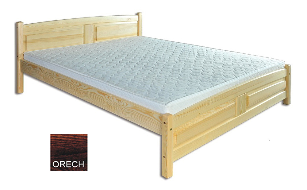Manželská posteľ 180 cm LK 104 (masív) (morenie orech) *výpredaj