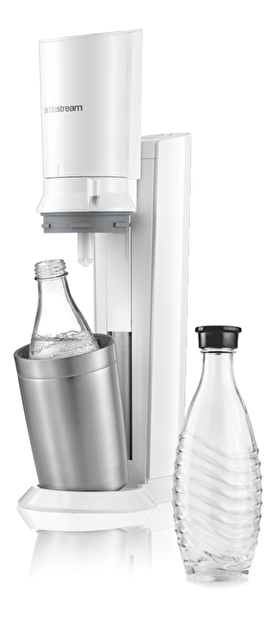 Predajná sada Sodastream CRYSTAL WHITE + sklenená fľaša