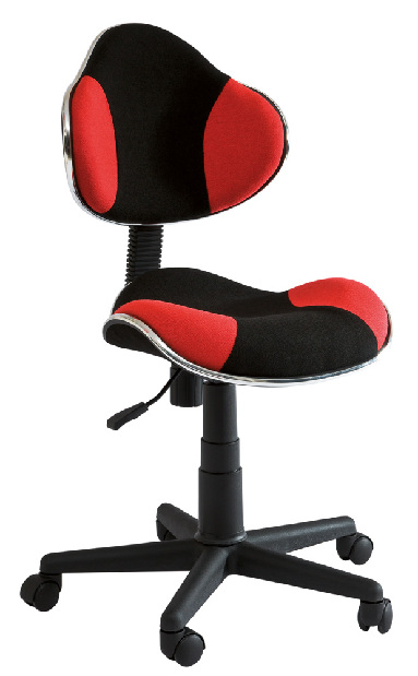 Detská stolička Q-G2 látka, červeno-čierna *výpredaj