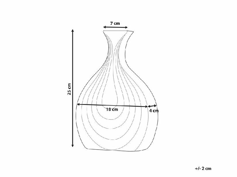 Váza TAMMIN 25 cm (sklolaminát) (biela)
