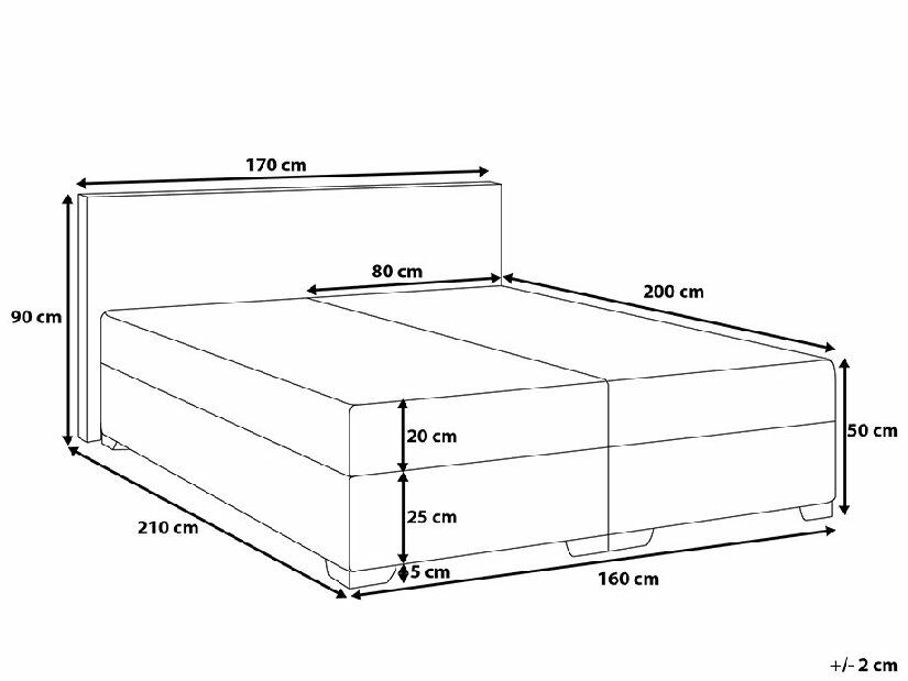 Manželská posteľ Boxspring 160 cm PREMIER (s matracmi) (béžová)