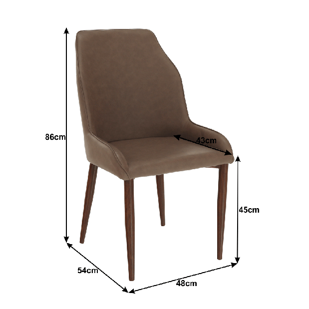 Jedálenská stolička Impor (hnedá)