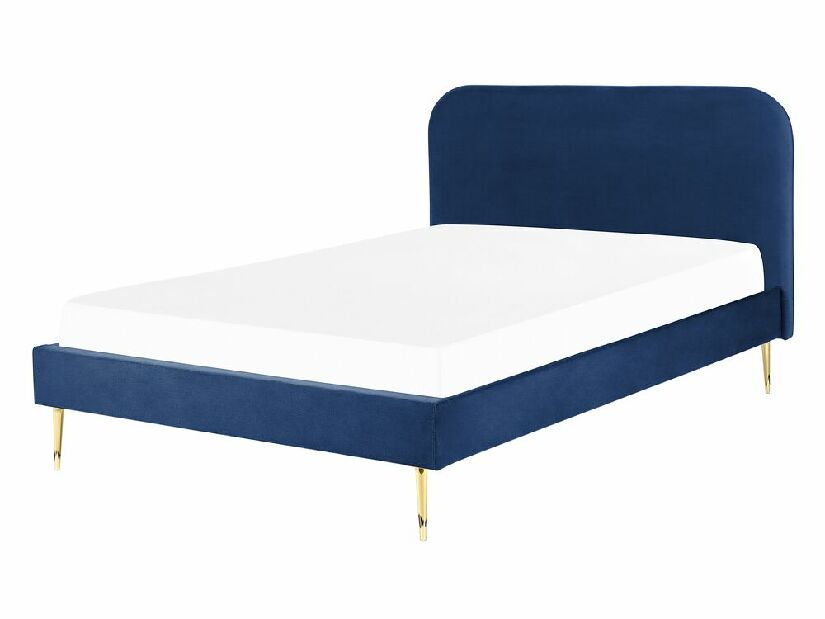 Manželská posteľ 140 cm Faris (modrá) (s roštom)