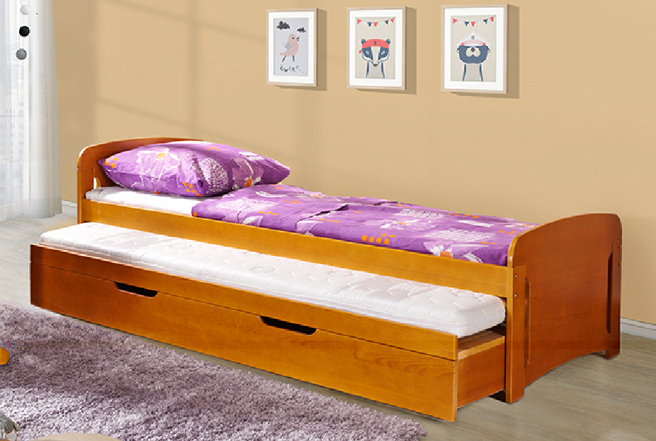 Rozkladacia posteľ 90 cm Valder (s roštami a úl. priestorom)