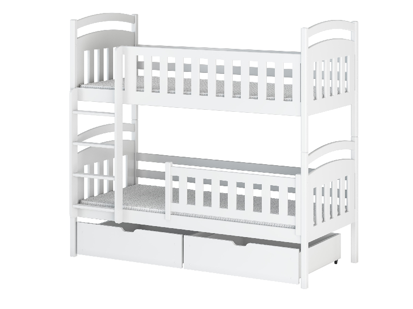 Detská posteľ 90 x 190 cm Penny (s roštom a úl. priestorom) (biela)