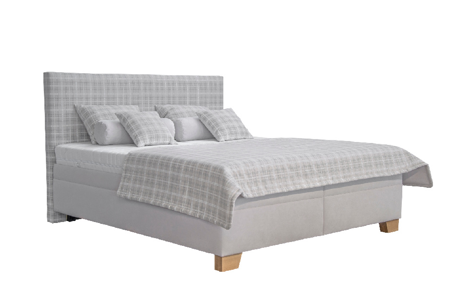 Manželská posteľ 180 cm Blanár Ella B (matná svetlosivá) (s roštom a matracom Ivana Deluxe)