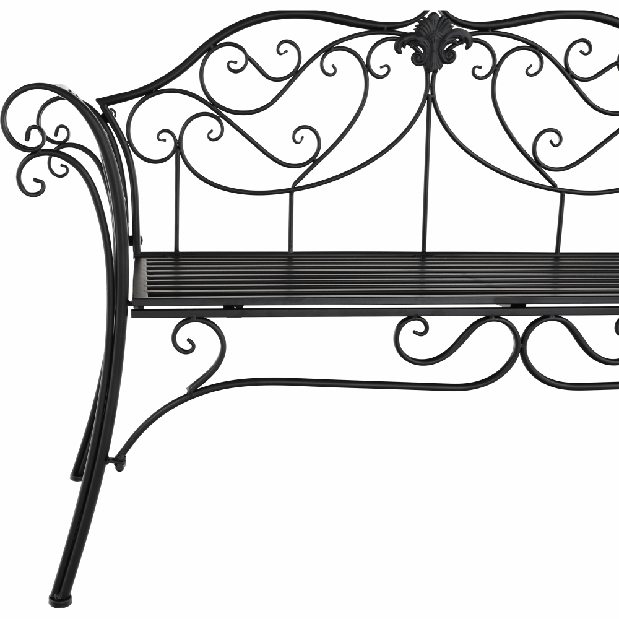 Záhradná lavička Entalia (čierna) *výpredaj