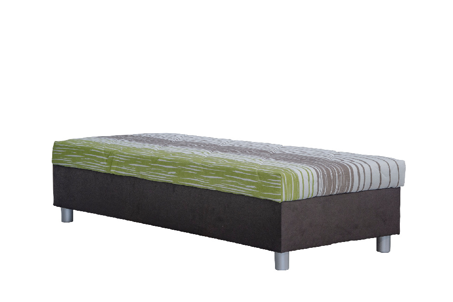 Jednolôžková posteľ (váľanda) 90 cm Blanár Inez (tmavohnedá + Ciser 05) (s polyuretánovým matracom) (s úložným priestorom) *výpredaj