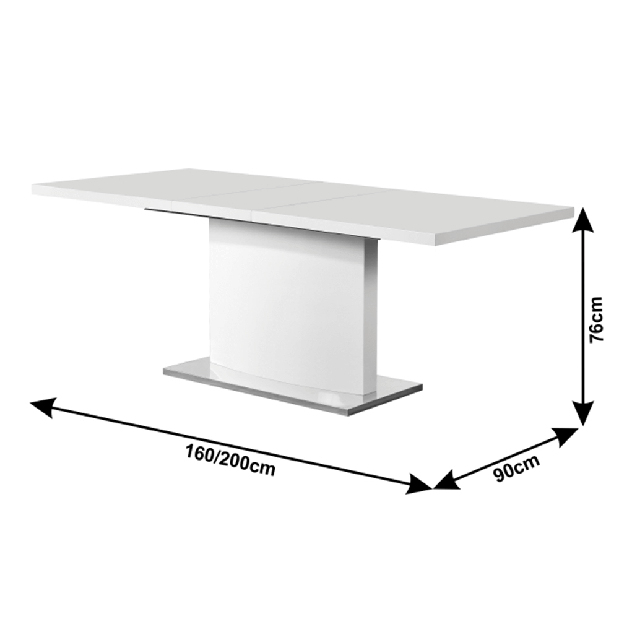Rozkladací jedálenský stôl Korti 