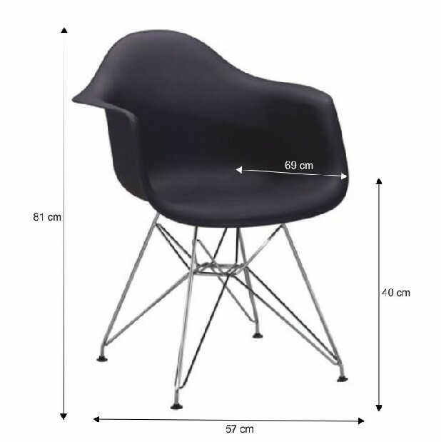 Jedálenská stolička Feman new (čierna)