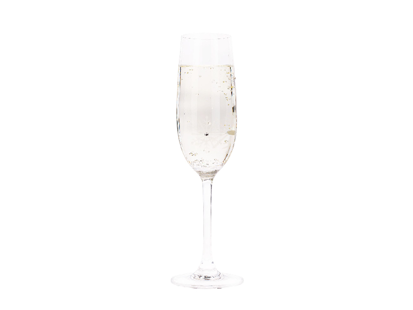 Set 4 ks pohárov na šampanské s kryštálmi 230ml Snouflek 