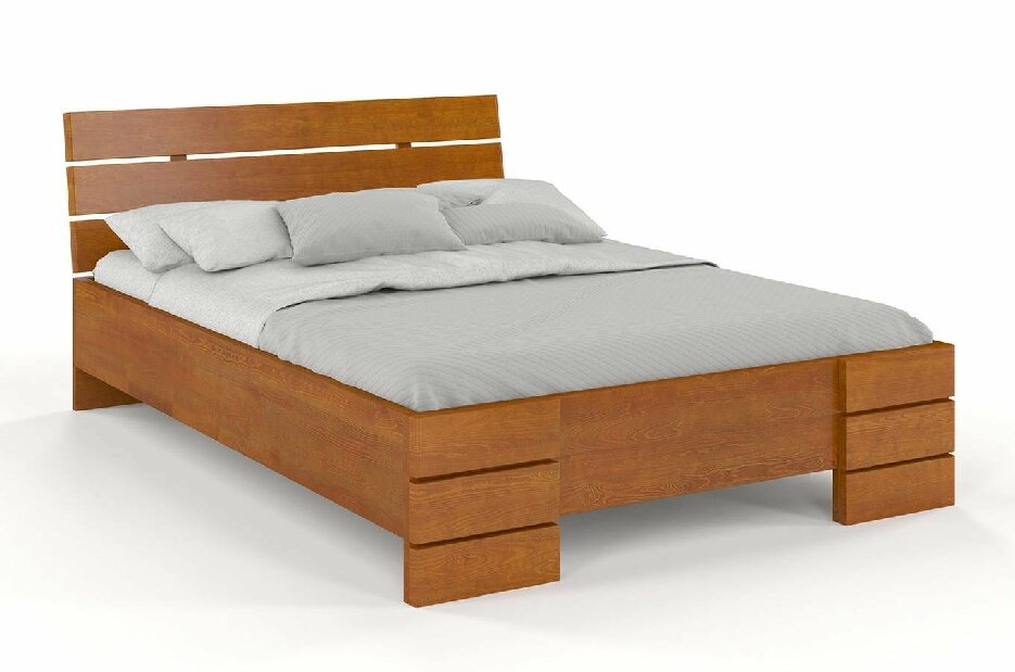 Manželská posteľ 200 cm Naturlig Lorenskog High (borovica)
