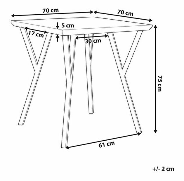 Jedálenský stôl Bendigo (pre 4 osoby) (svetlé drevo)