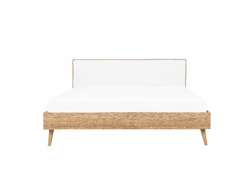 Manželská posteľ 180 cm SERVI (s roštom) (svetlé drevo) *bazár