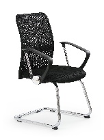 Konferenčná stolička Vicky skid (čierna)