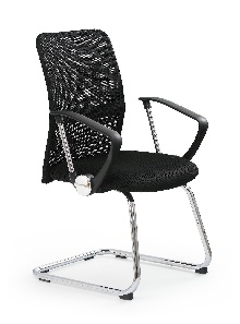 Konferenčná stolička Vicky skid (čierna)