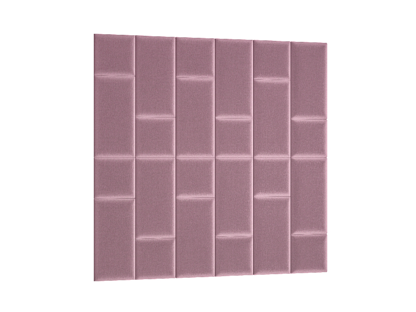 Set 24 čalúnených panelov Quadra 180x180 cm (ružová)