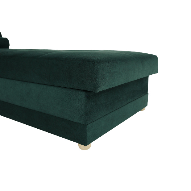 Jednolôžková posteľ (váľanda) 80 cm Rinok (smaragdová) (s úl. priestorom)