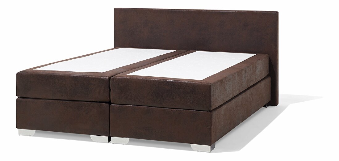 Manželská posteľ Boxspring 160 cm PREMIER (s matracmi) (hnedá)