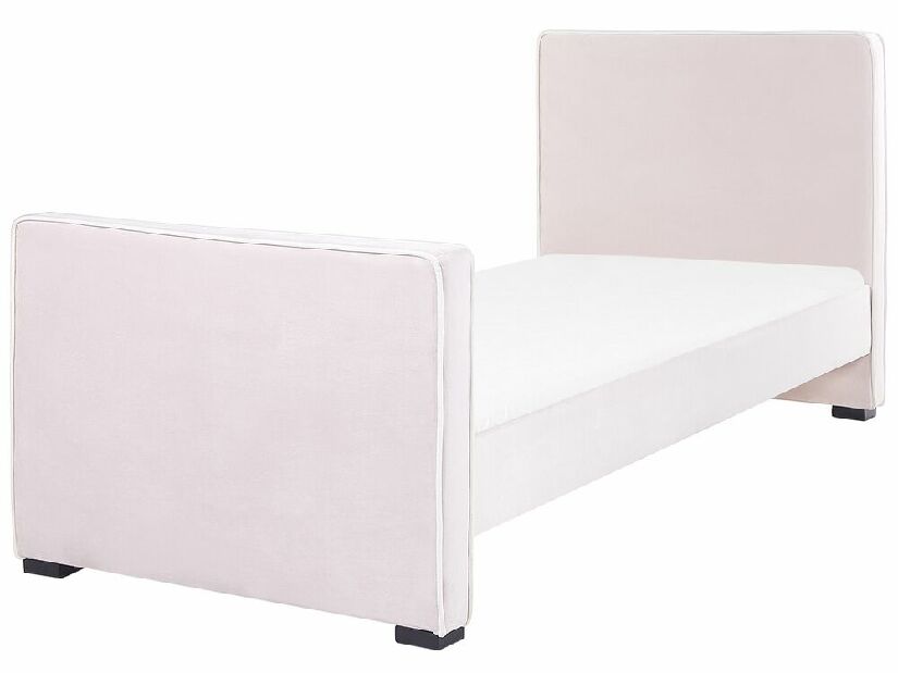 Jednolôžková posteľ 200 x 90 cm Tully (ružová) (s roštom)