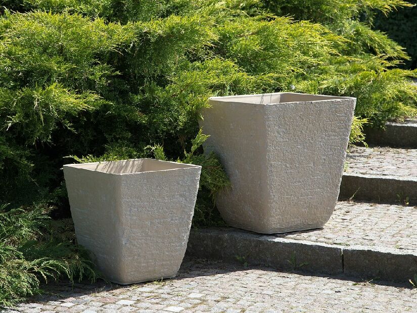 Kvetináč DOLES 53x49x49 cm (kameň) (béžová)