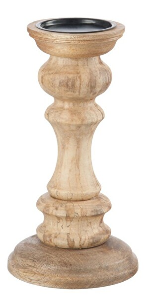 Svietnik Jolipa Vysoký na jednu sviečku Woody Hazelnut (15x15x28cm) (Hnedá)