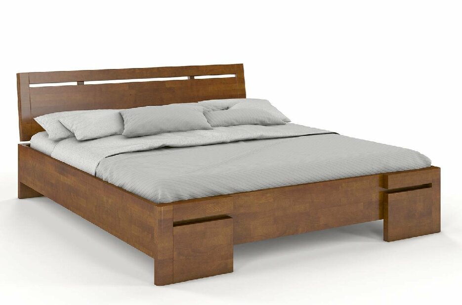 Manželská posteľ 160 cm Naturlig Bokeskogen High (buk)