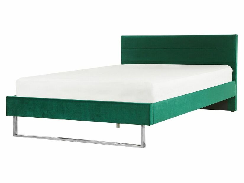 Manželská posteľ 160 cm BELAE (s roštom) (zelená)