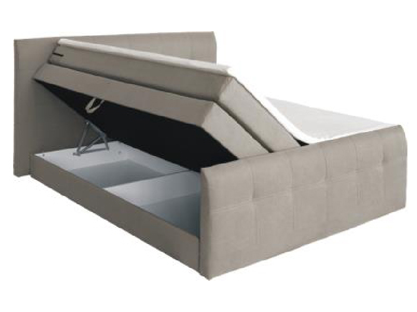 Manželská posteľ Boxspring 160 cm Milano béžová (Megacomfort visco) *výpredaj