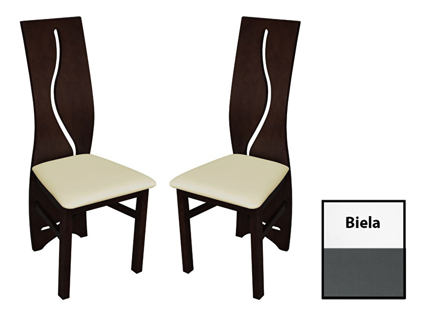 Set 2 ks. jedálenských stoličiek JK3 (biela + sivá) *bazár