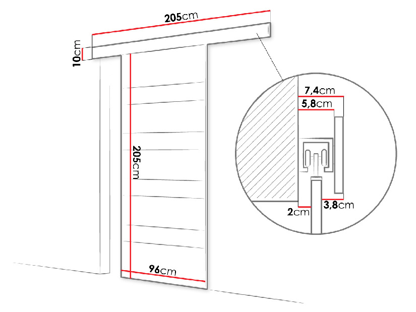 Interiérové posuvné dvere V (choco + biely lacobel)
