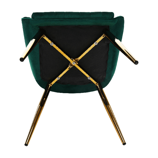 Jedálenská stolička Soddy (smaragdová + zlatá)