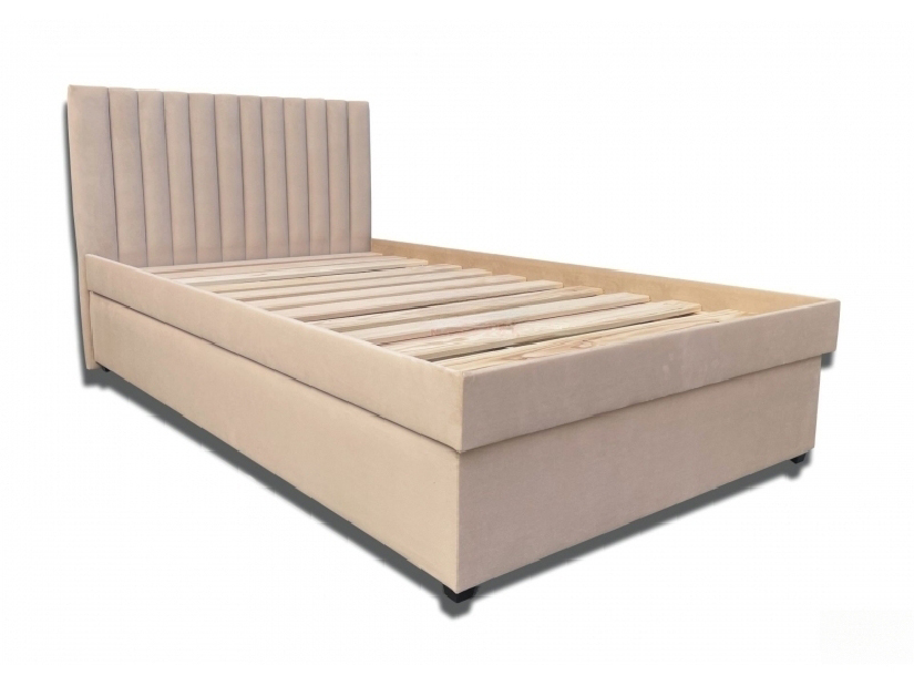 Manželská posteľ 140 cm Peissa (béžová) (bez matrace) (s roštom dreveným latkovým)